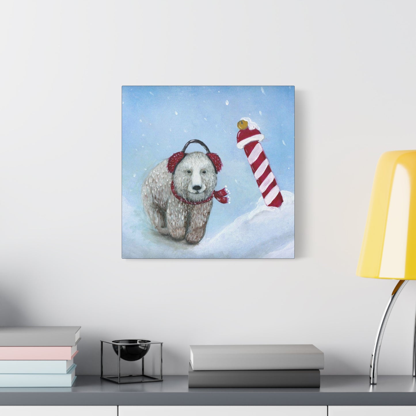 Bear in The North Painting Print - Matte Canvas, Stretched