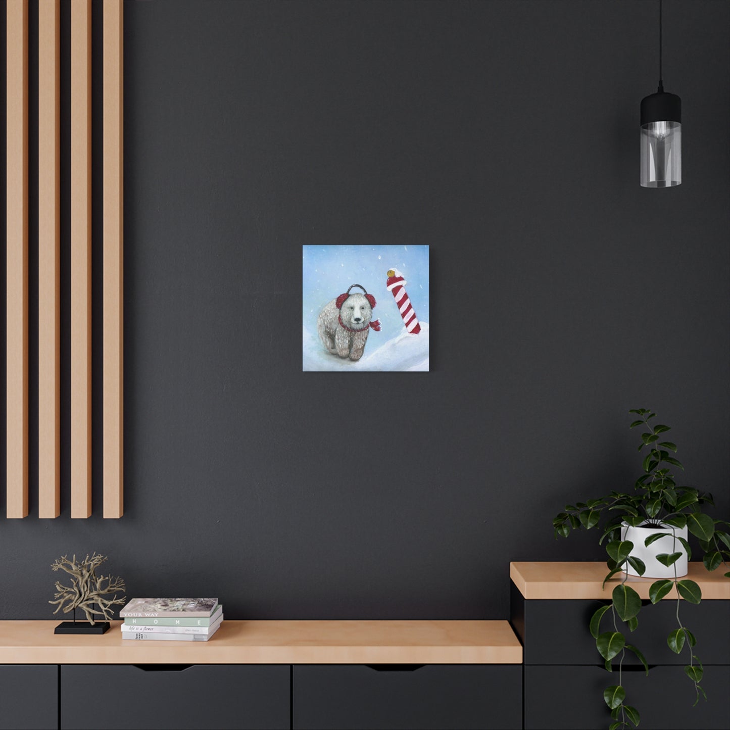 Bear in The North Painting Print - Matte Canvas, Stretched