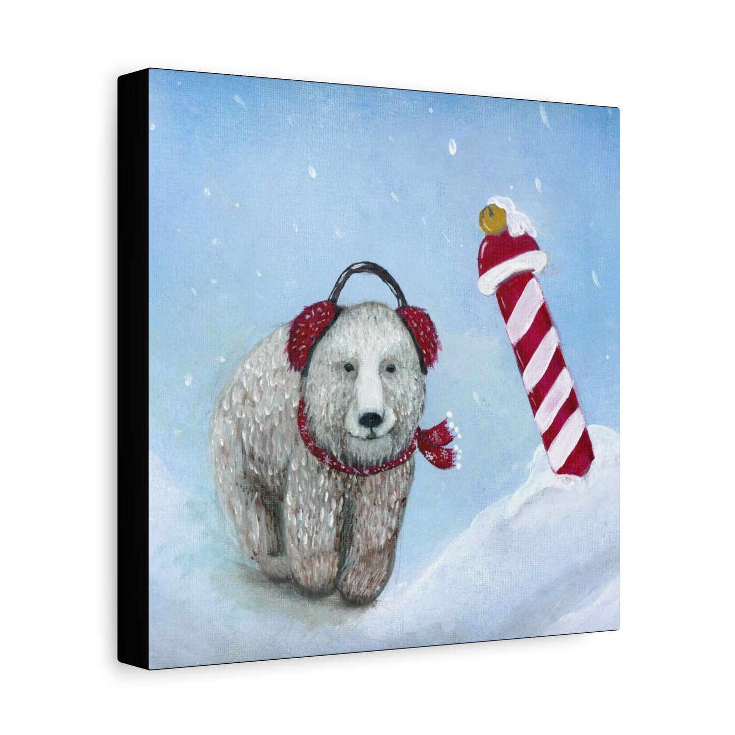 Bear in The North Painting Print - Matte Canvas, Stretched