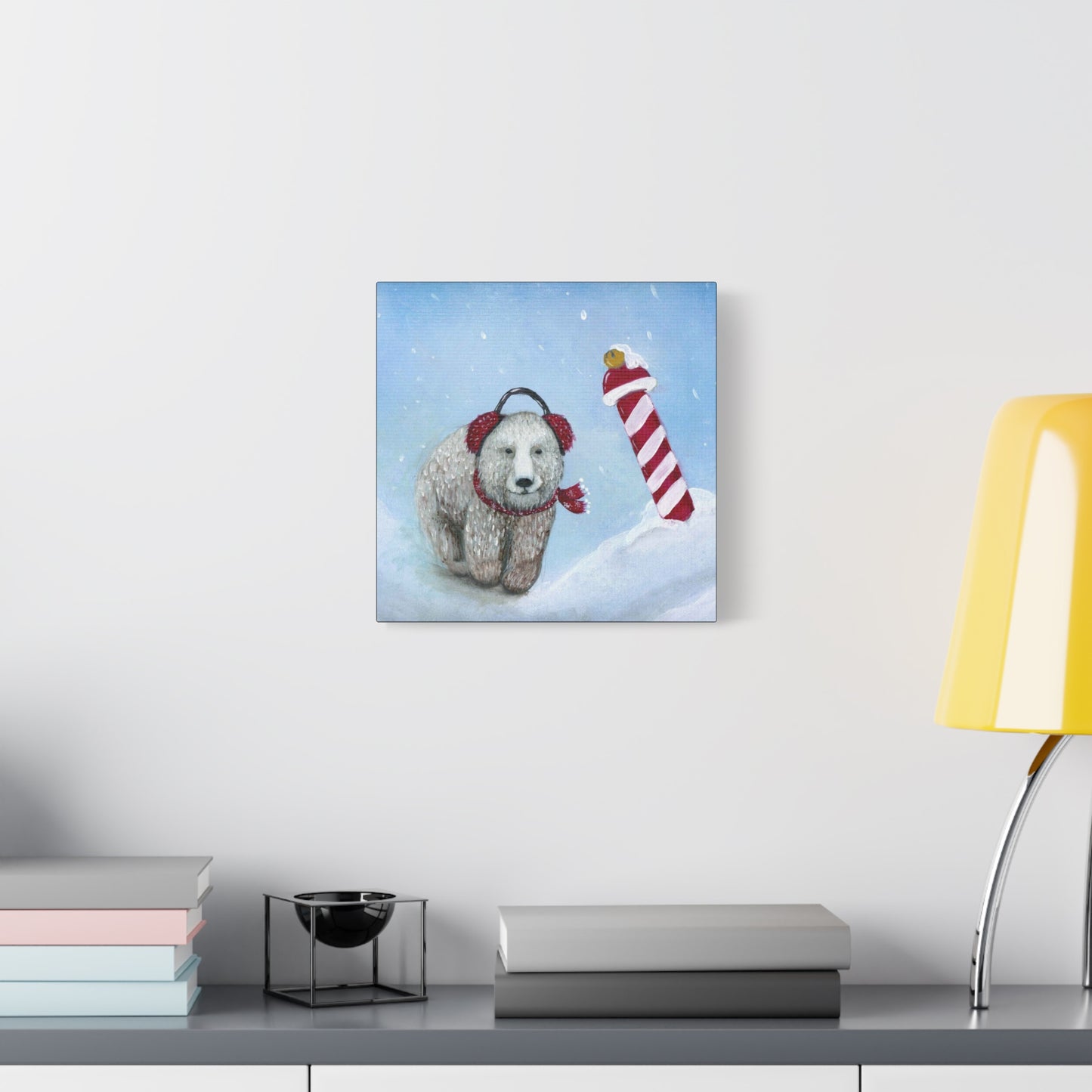 Bear in The North Painting Print - Matte Canvas, Stretched