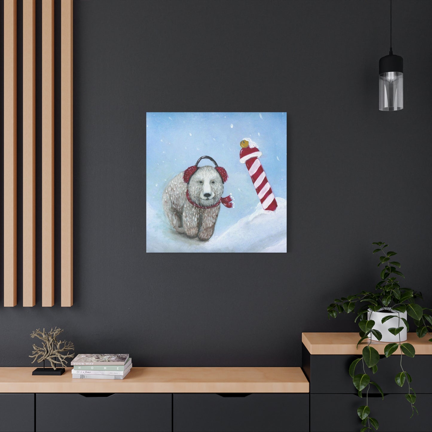 Bear in The North Painting Print - Matte Canvas, Stretched