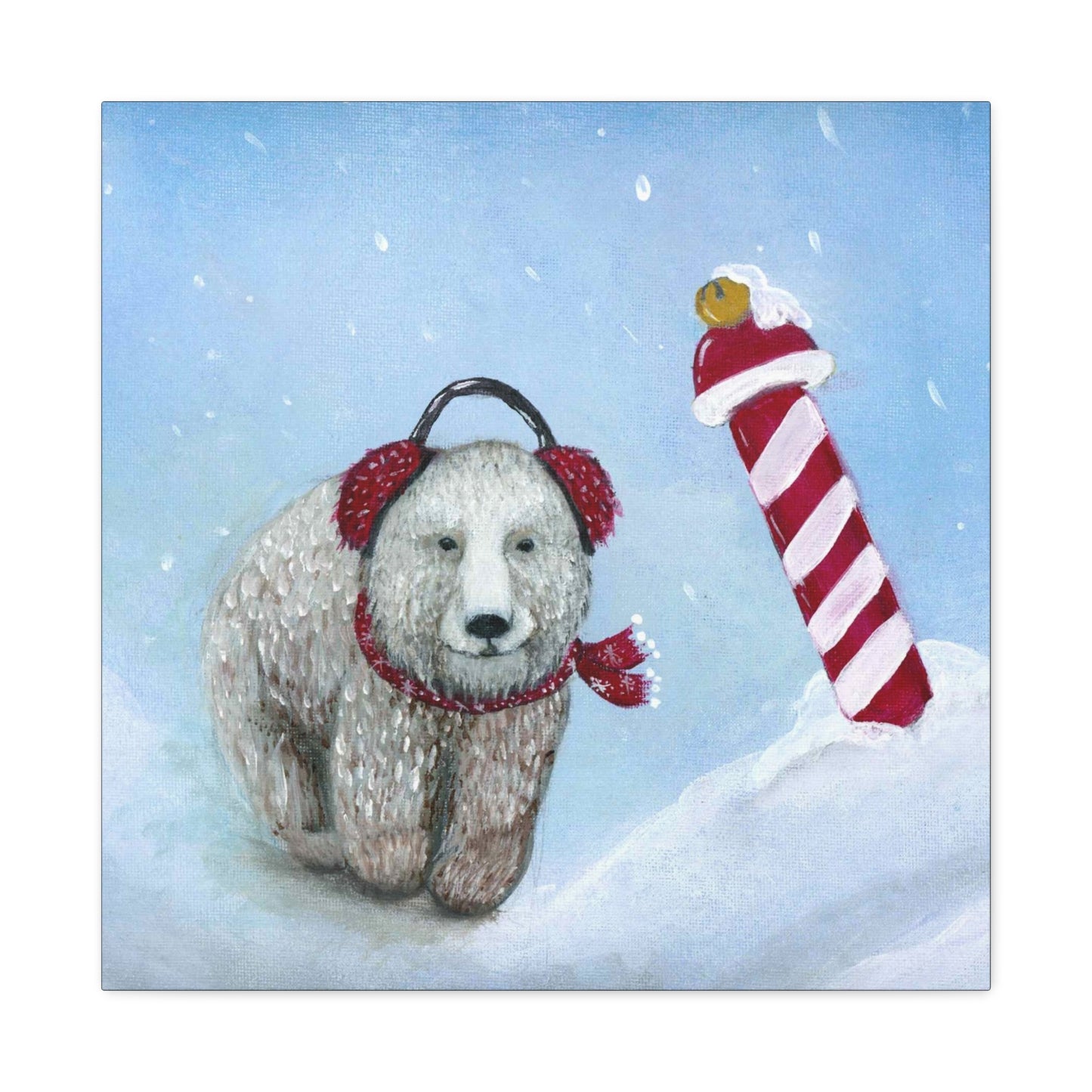 Bear in The North Painting Print - Matte Canvas, Stretched