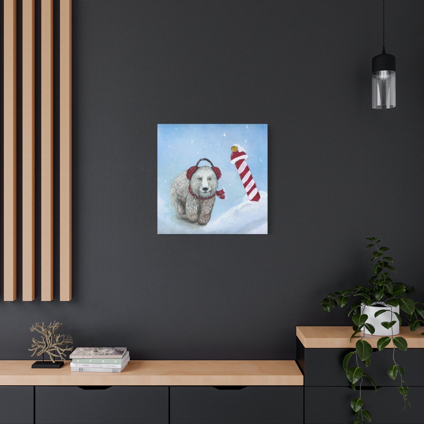 Bear in The North Painting Print - Matte Canvas, Stretched