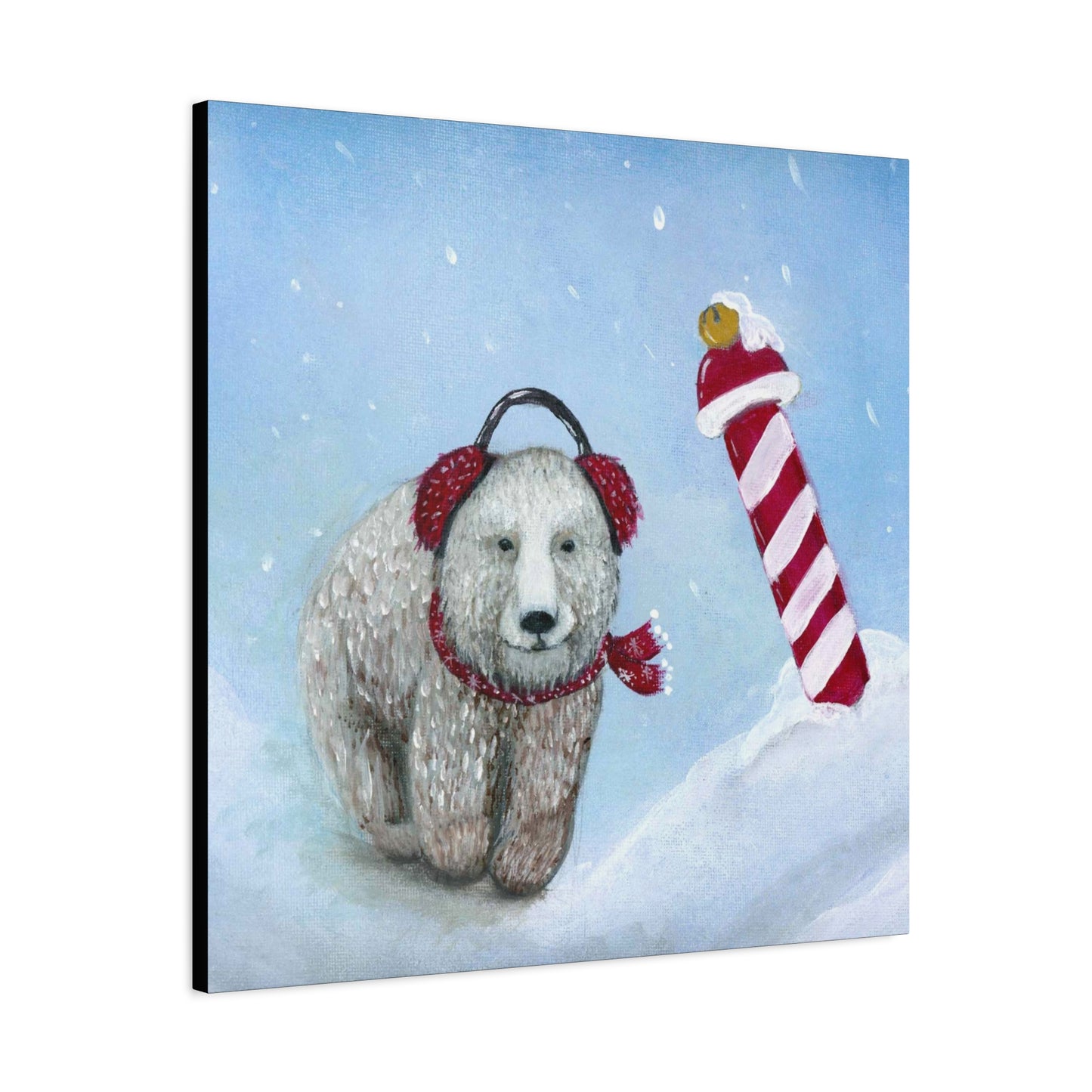 Bear in The North Painting Print - Matte Canvas, Stretched