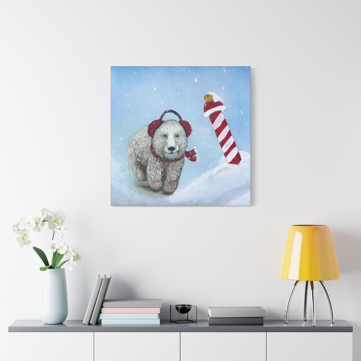 Bear in The North Painting Print - Matte Canvas, Stretched