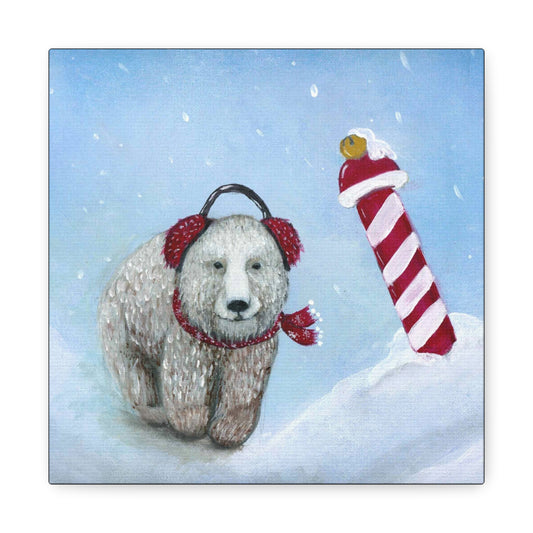 Bear in The North Painting Print - Matte Canvas, Stretched