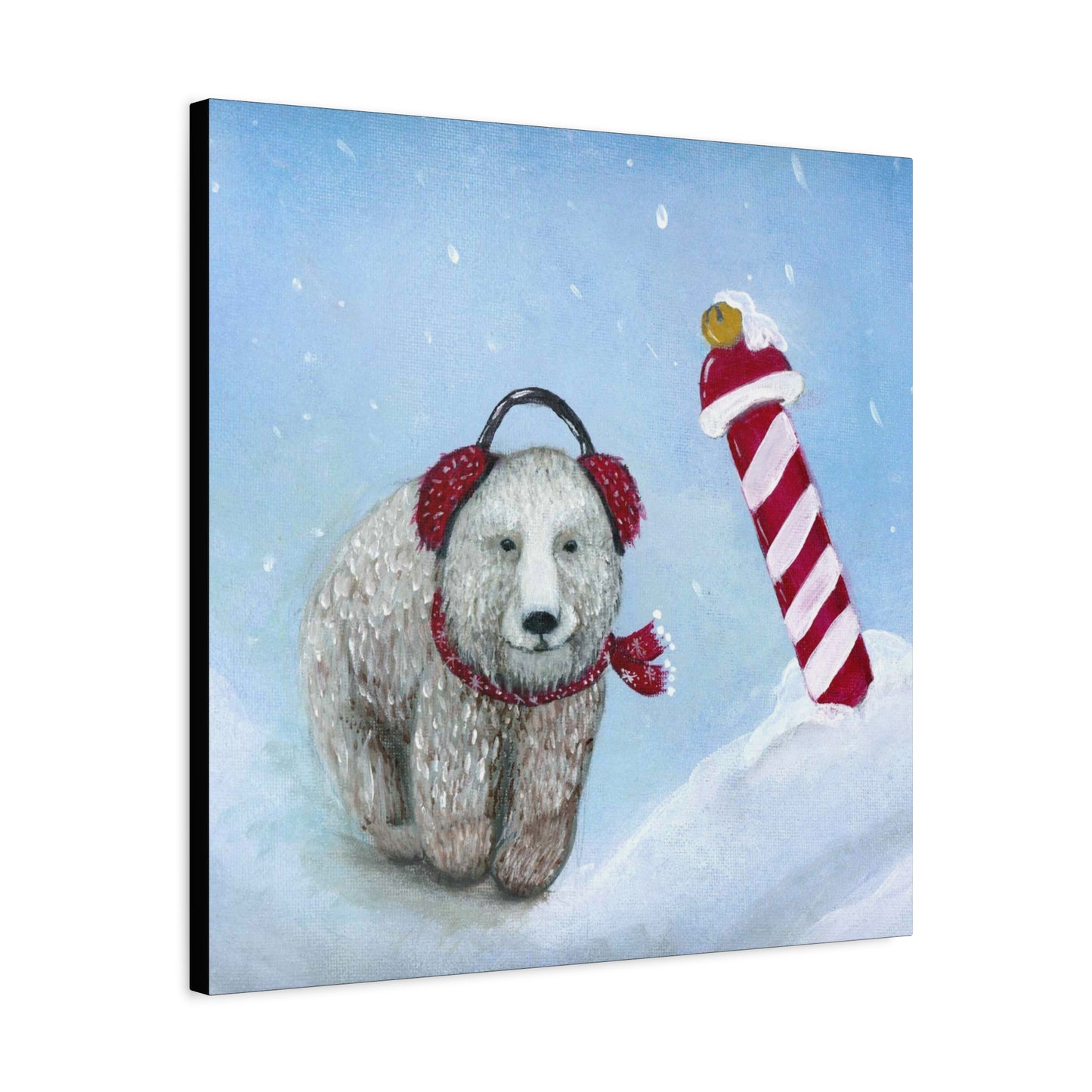 Bear in The North Painting Print - Matte Canvas, Stretched