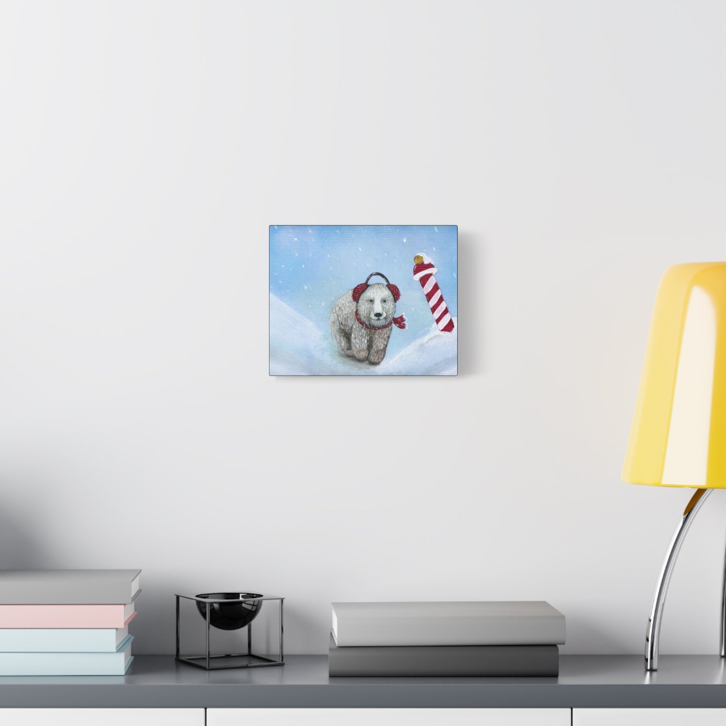 A Painting Print Bear in the North - Matte Canvas, Stretched