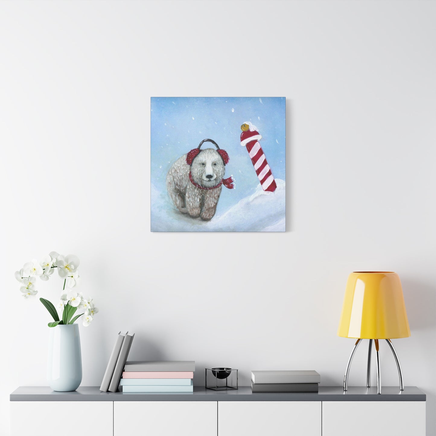 Bear in The North Painting Print - Matte Canvas, Stretched