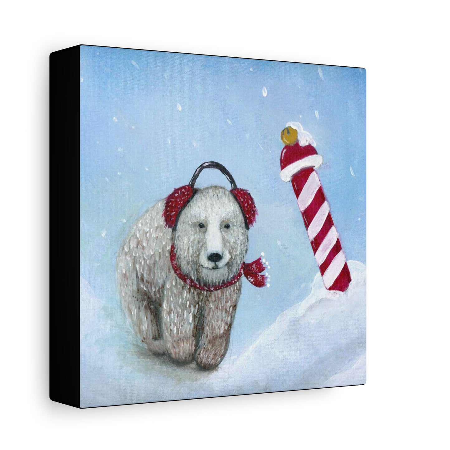 Bear in The North Painting Print - Matte Canvas, Stretched