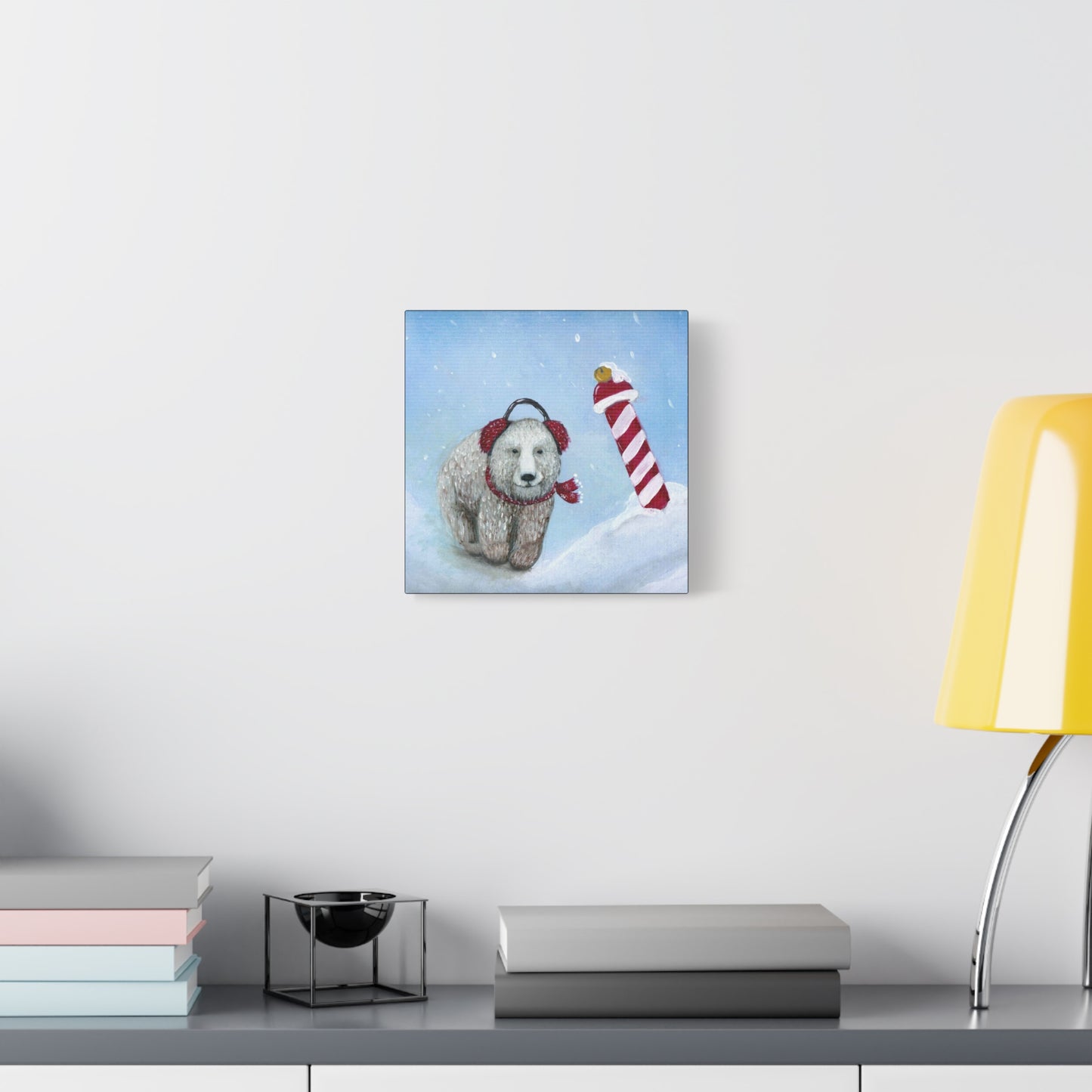 Bear in The North Painting Print - Matte Canvas, Stretched