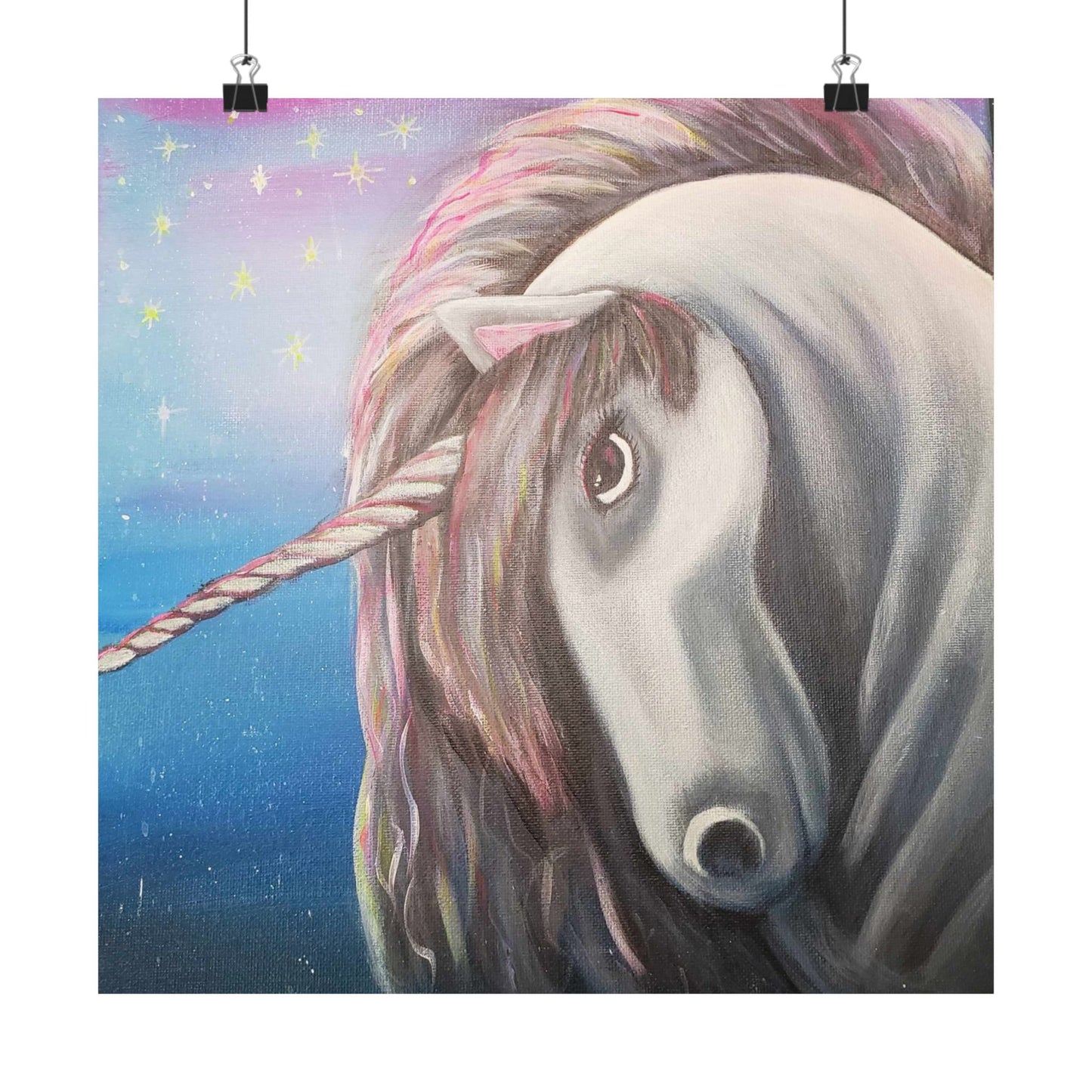 A Poster Print of Galaxy Unicorn - Matte Vertical Posters