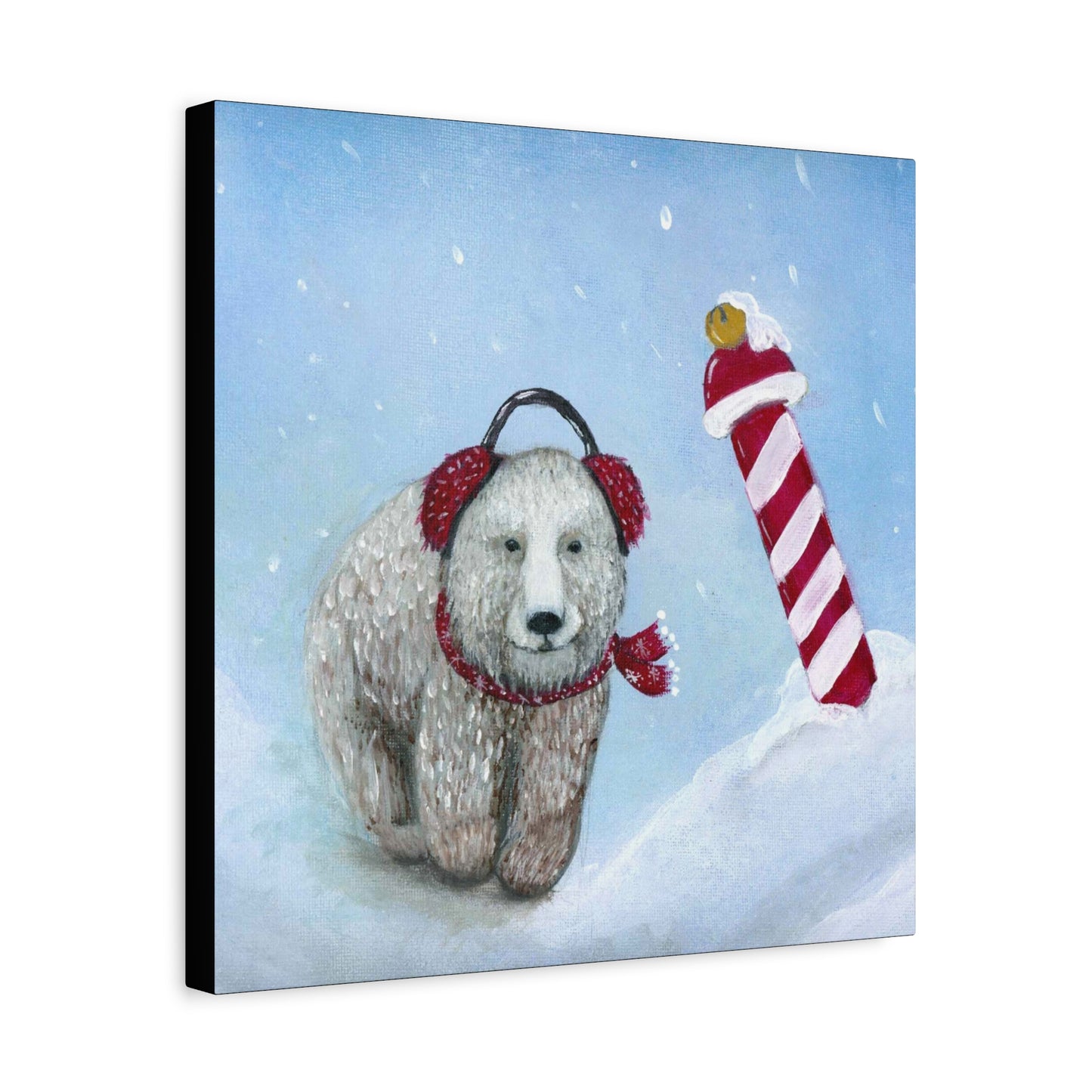 Bear in The North Painting Print - Matte Canvas, Stretched