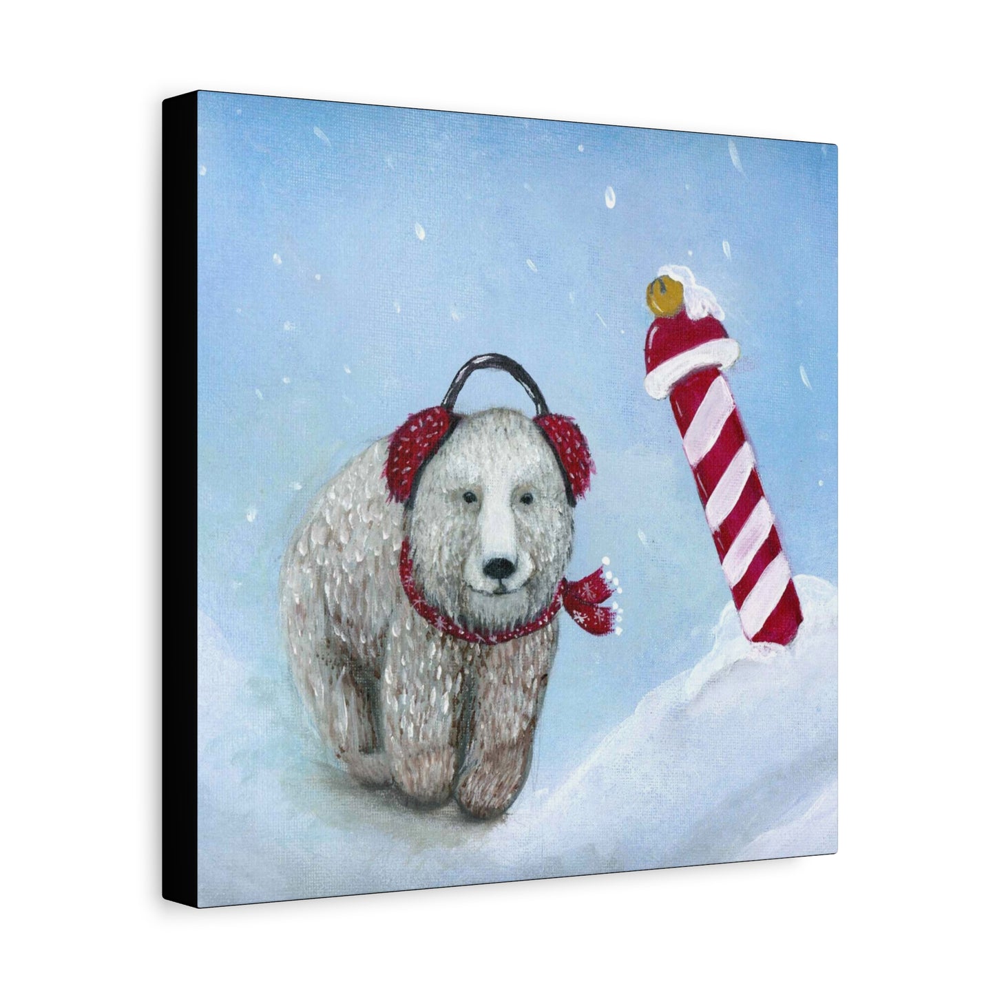 Bear in The North Painting Print - Matte Canvas, Stretched