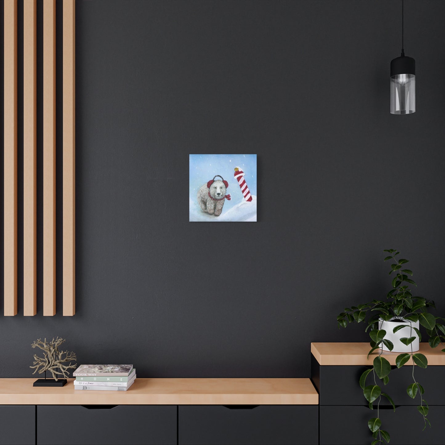 Bear in The North Painting Print - Matte Canvas, Stretched