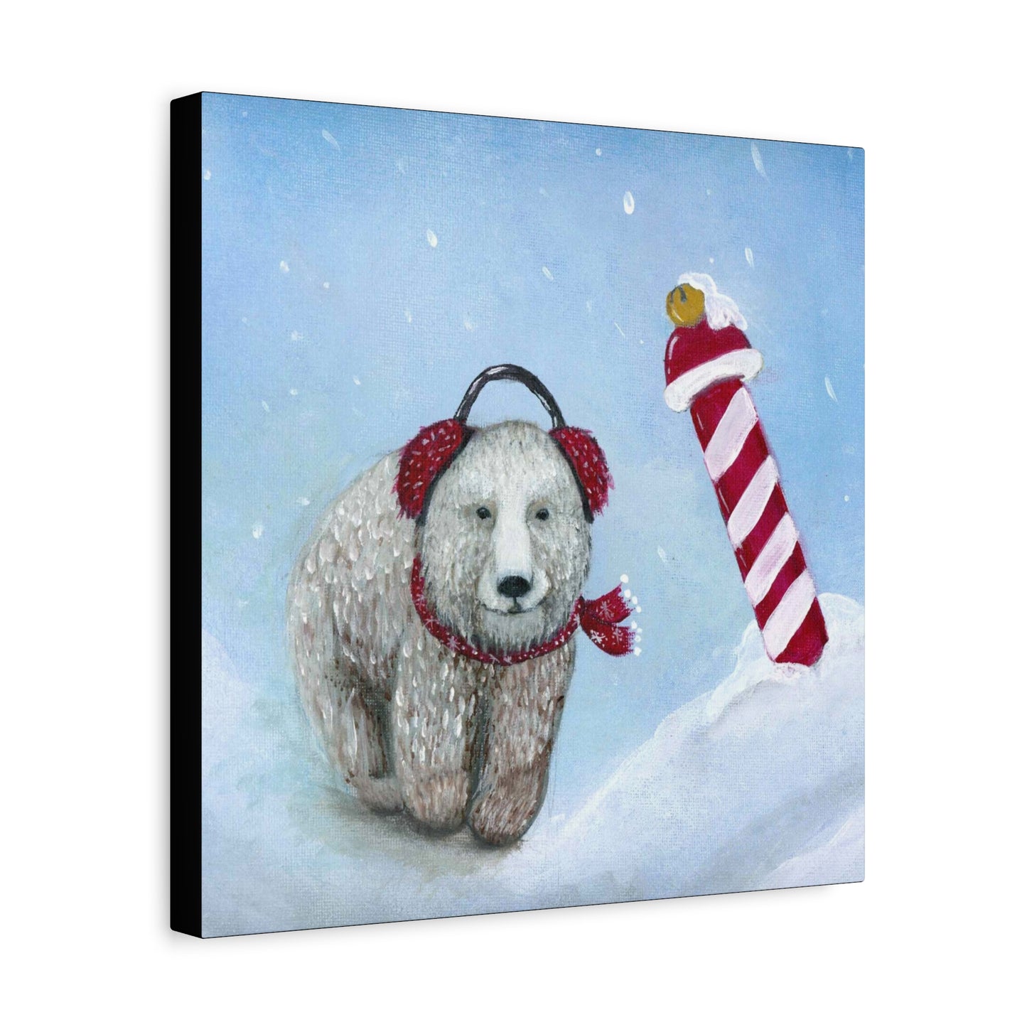 Bear in The North Painting Print - Matte Canvas, Stretched