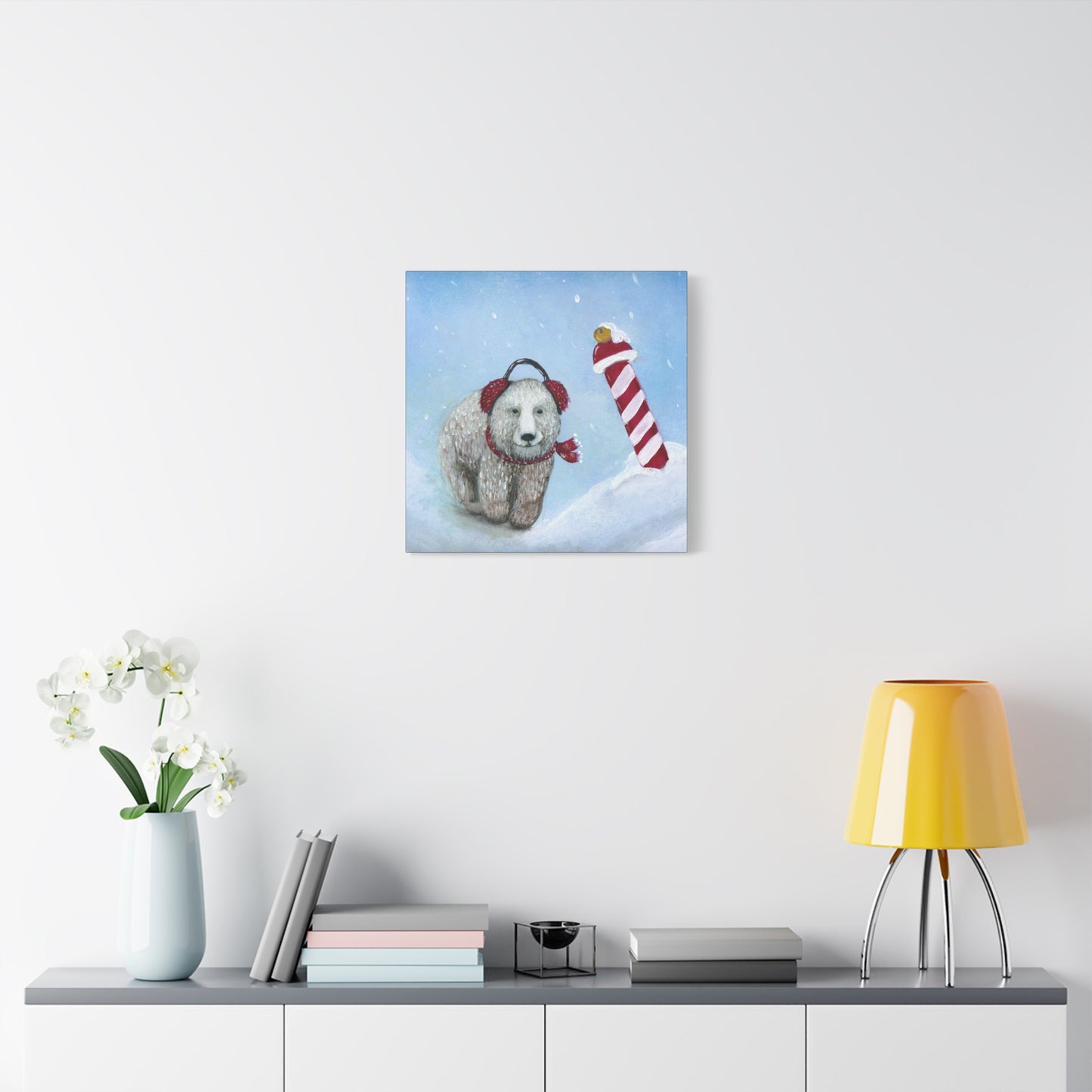 Bear in The North Painting Print - Matte Canvas, Stretched