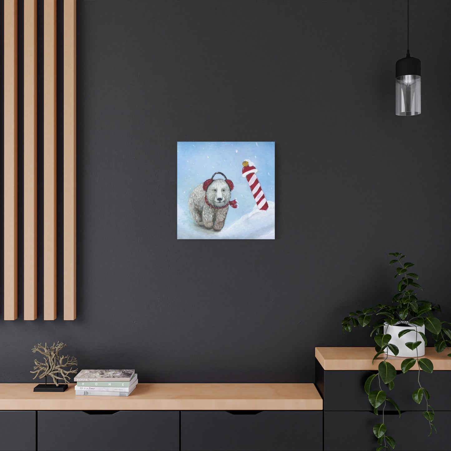 Bear in The North Painting Print - Matte Canvas, Stretched