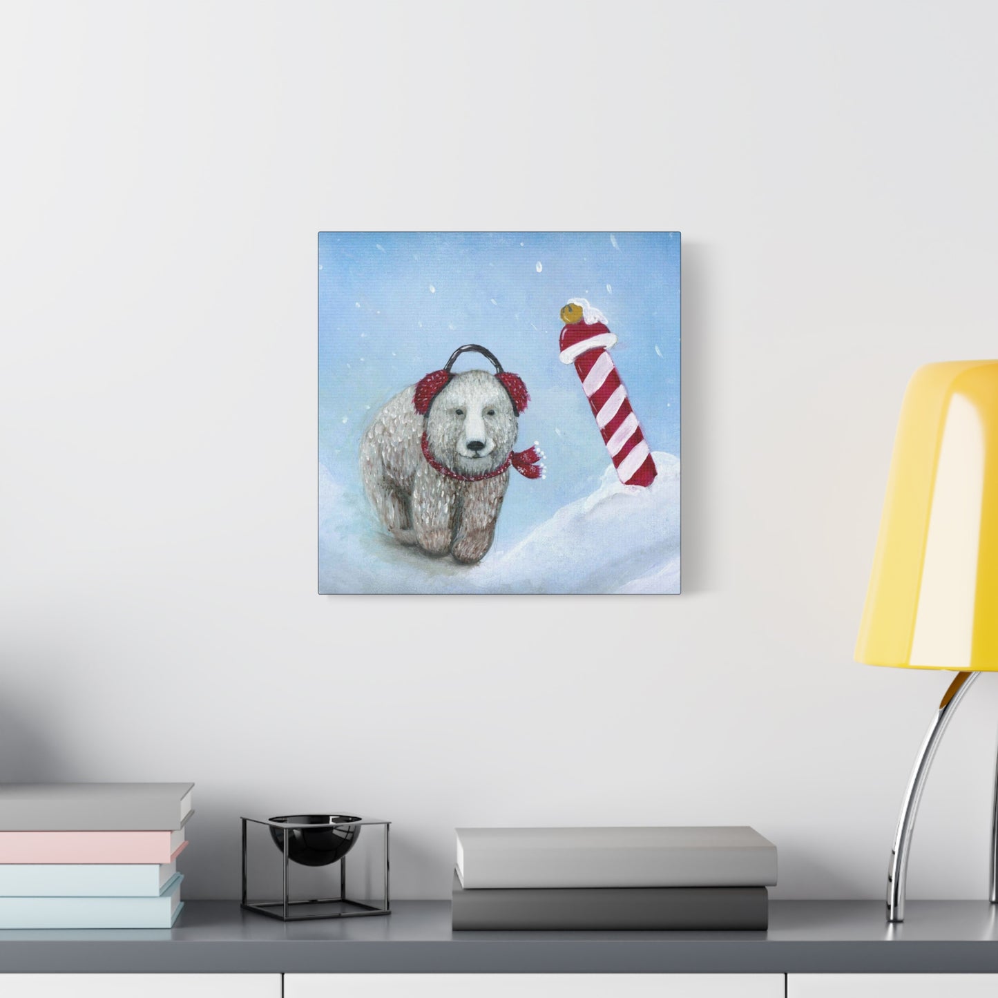 Bear in The North Painting Print - Matte Canvas, Stretched