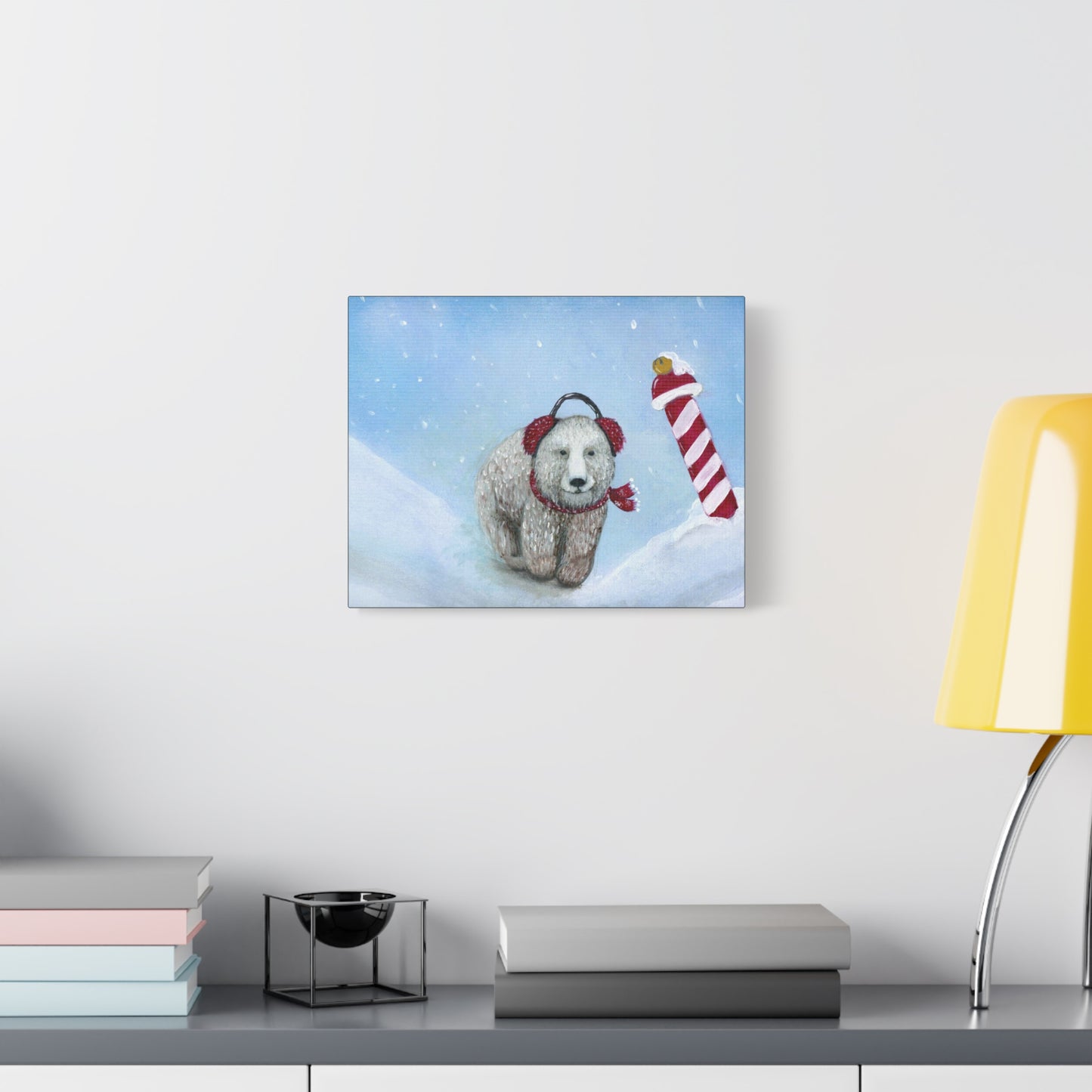 A Painting Print Bear in the North - Matte Canvas, Stretched