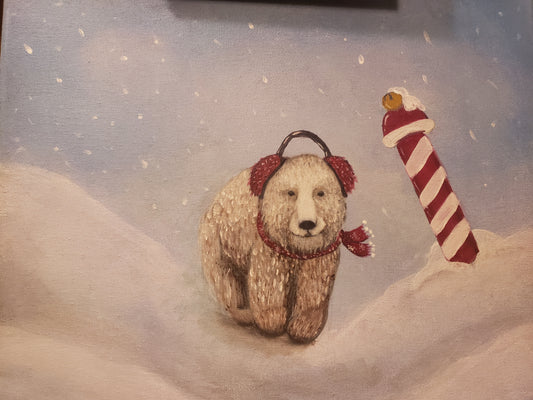 Bear in the Northpole Original Painting