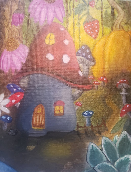 Gnome house in the garden