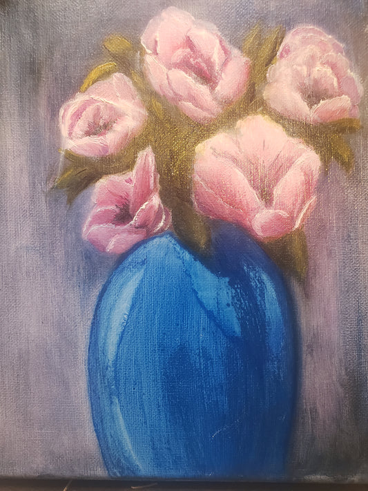 Floral Vase Oil Painting