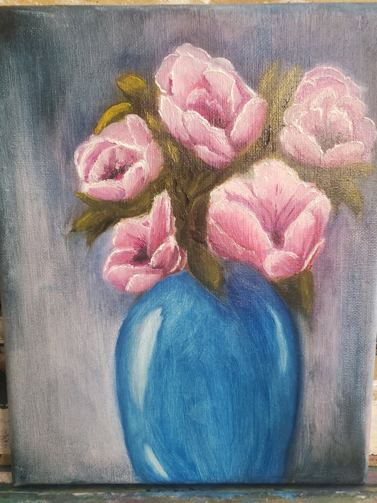 Floral Vase Oil Painting