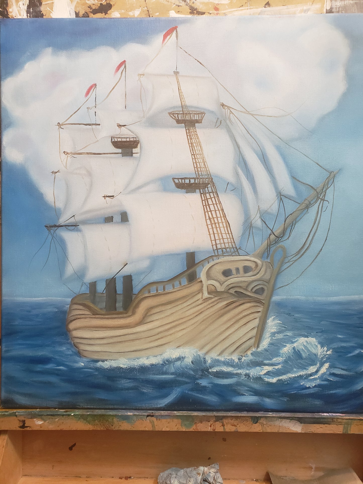 Captian Ricks Ship Original Painting